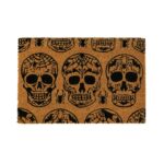 Halloween Coir Door Mat Indoor Outdoor Welcome Mats 60 x 40cm Day of the Dead