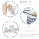 Hand-Printed Kitchen Canister Japanese Porcelain Food Storage Jar 15.5cm Blue - Image 6