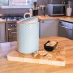 Hand-Printed Kitchen Canister Japanese Porcelain Food Storage Jar 15.5cm Blue - Image 2
