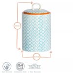 Hand-Printed Kitchen Canister Japanese Porcelain Food Storage Jar 15.5cm Blue - Image 7