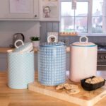 Hand-Printed Kitchen Canister Japanese Porcelain Food Storage Jar 15.5cm Blue - Image 3