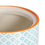 Hand-Printed Kitchen Canister Japanese Porcelain Food Storage Jar 15.5cm Blue - Image 4