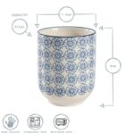 Hand-Printed Tumbler Japanese Style Porcelain Water Juice Cups 280ml Orange - Image 3