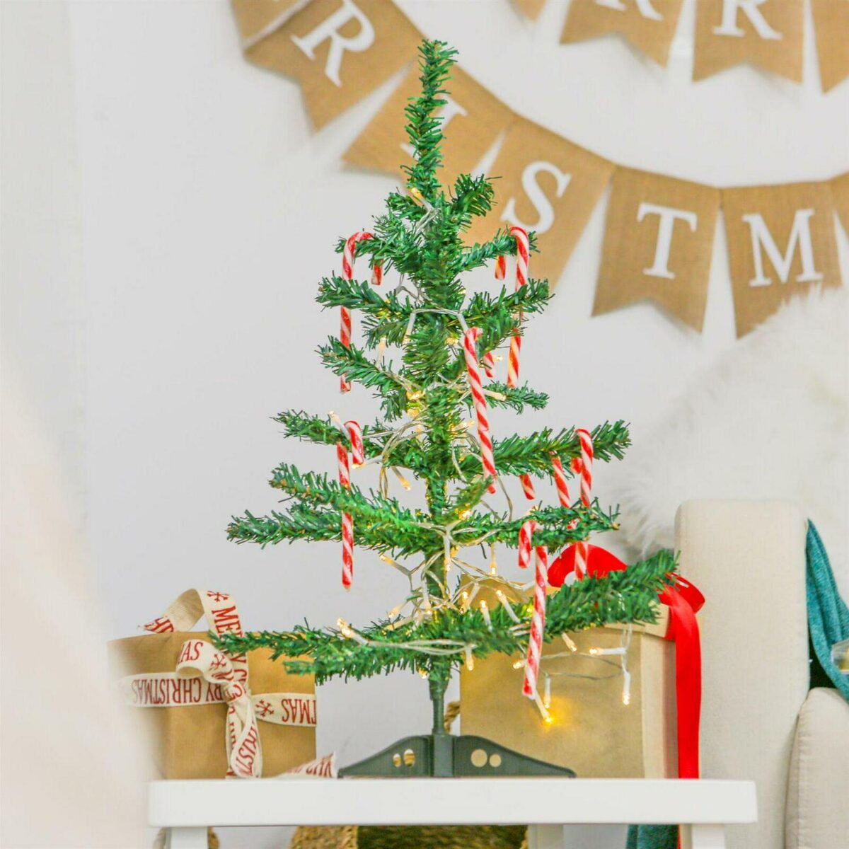 Harbour Housewares Artificial Fir Christmas Tree Traditional Design 30cm Green - Image 6