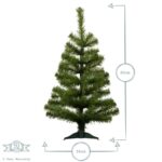 Harbour Housewares Artificial Fir Christmas Tree Traditional Design 30cm Green - Image 3