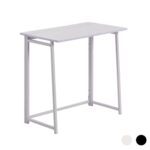 Harbour Housewares Deluxe Wooden Folding Desk Metal Frame 80cm White/Lilac