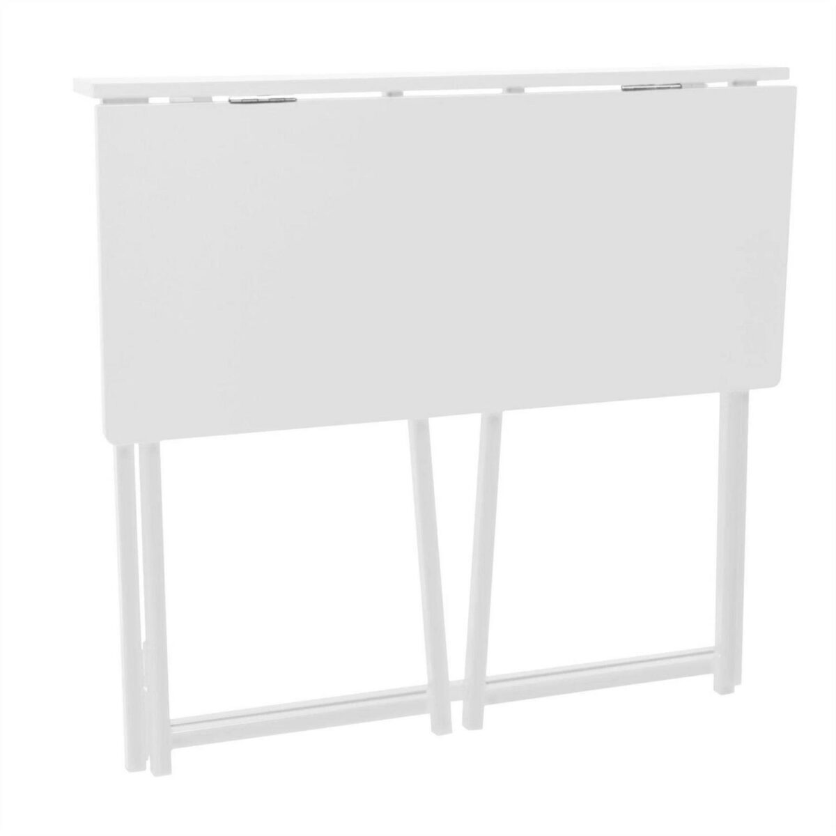 Harbour Housewares Deluxe Wooden Folding Desk Metal Frame 80cm White/Lilac - Image 4