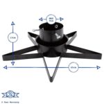Harbour Housewares Metal Star Christmas Tree Stand - Image 3