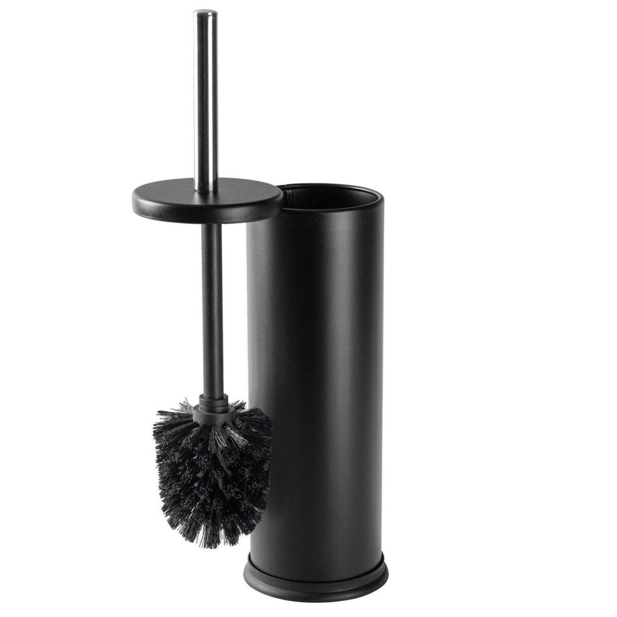 Harbour Housewares Steel Bathroom Toilet Brush and Holder Matte Black - Image 4