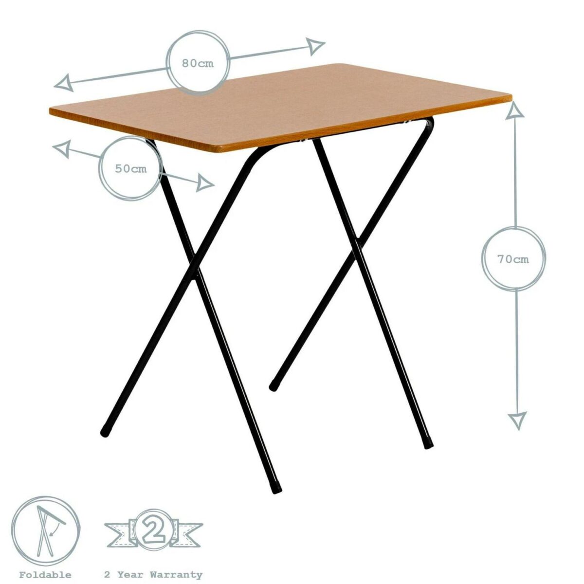 Harbour Housewares Wooden Folding Desk - Image 6