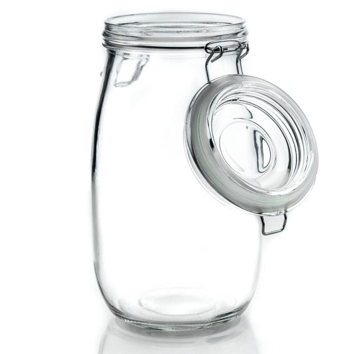Heart Glass Storage Jar Food Preserving Container Clip Lid 1.5 Litre Clear Seal - Image 4