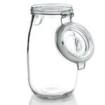 Heart Glass Storage Jar Food Preserving Container Clip Lid 1.5 Litre Clear Seal - Image 4