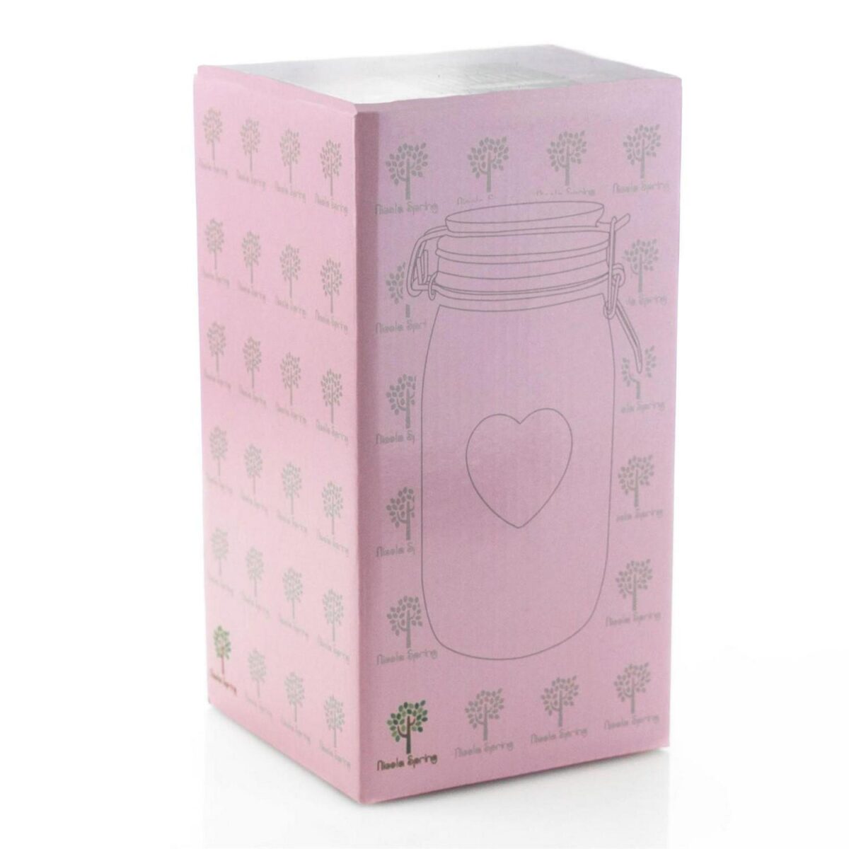 Heart Glass Storage Jar Food Preserving Container Clip Lid 1.5 Litre Clear Seal - Image 5