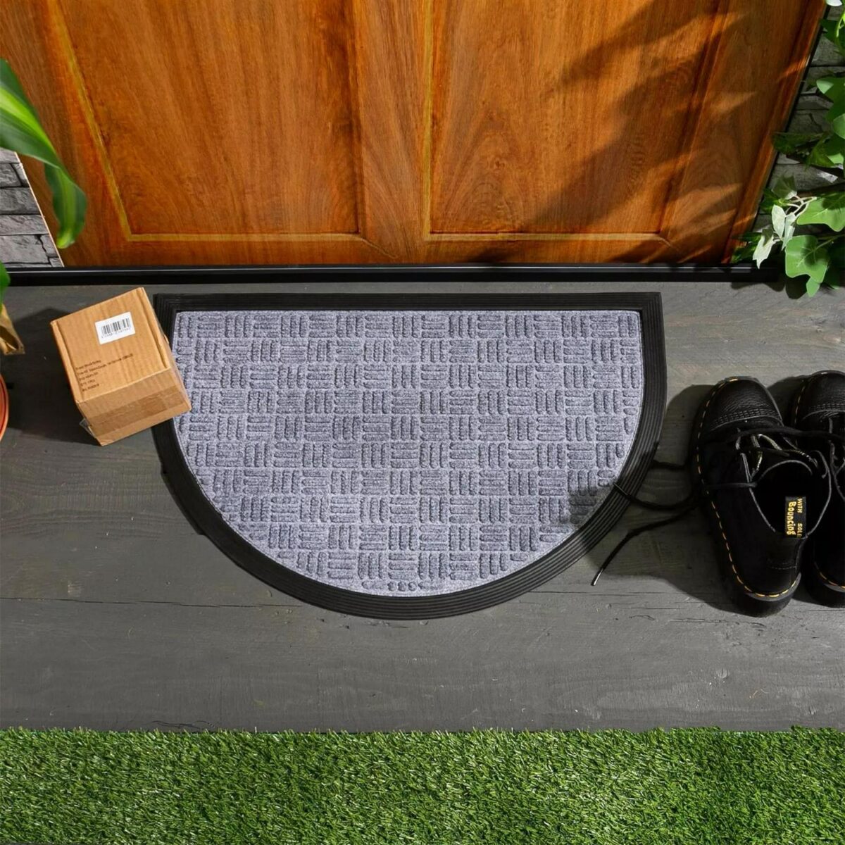 Heavy Duty Door Mat Extra Tough Indoor Outdoor Office Mats 60 x 40cm Grey - Image 5