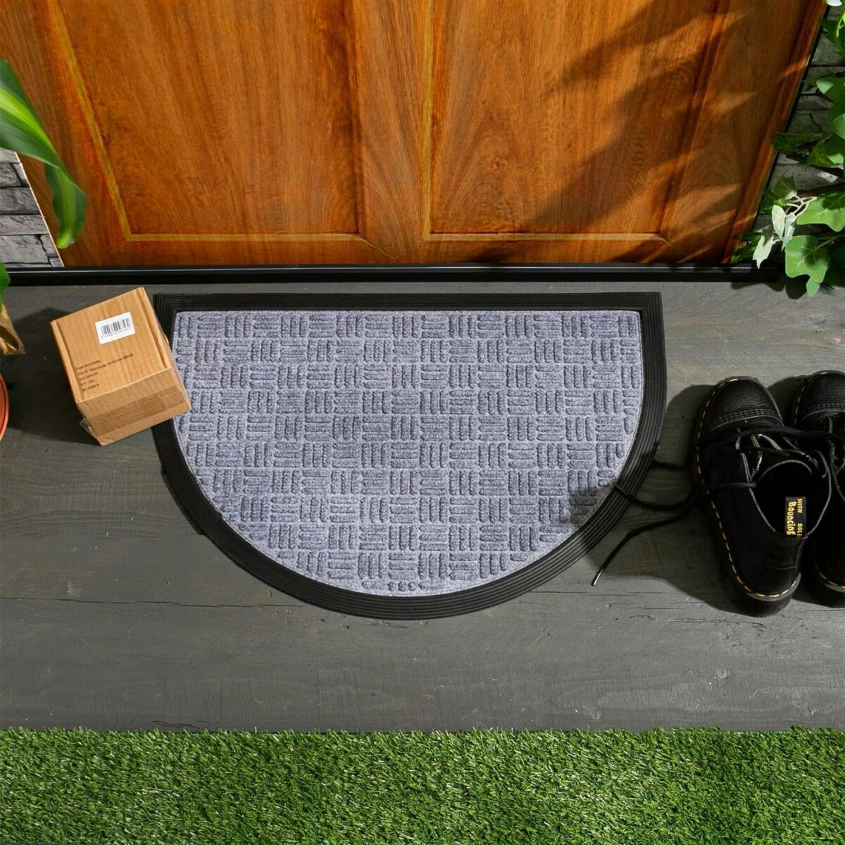 Heavy Duty Door Mat Extra Tough Indoor Outdoor Office Mats 60 x 40cm Grey - Image 5
