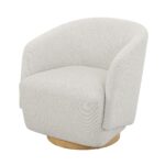 Henredon Murphy Cream Fabric Swivel Chair - Image 6