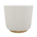 Henredon Murphy Cream Fabric Swivel Chair - Image 8
