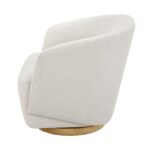 Henredon Murphy Cream Fabric Swivel Chair - Image 7