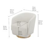 Henredon Murphy Cream Fabric Swivel Chair - Image 2