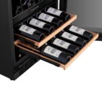 Hisense RW3N122GSLF, 46 Bottle Freestanding, Dual Zone Wine Cooler in Black - Image 3