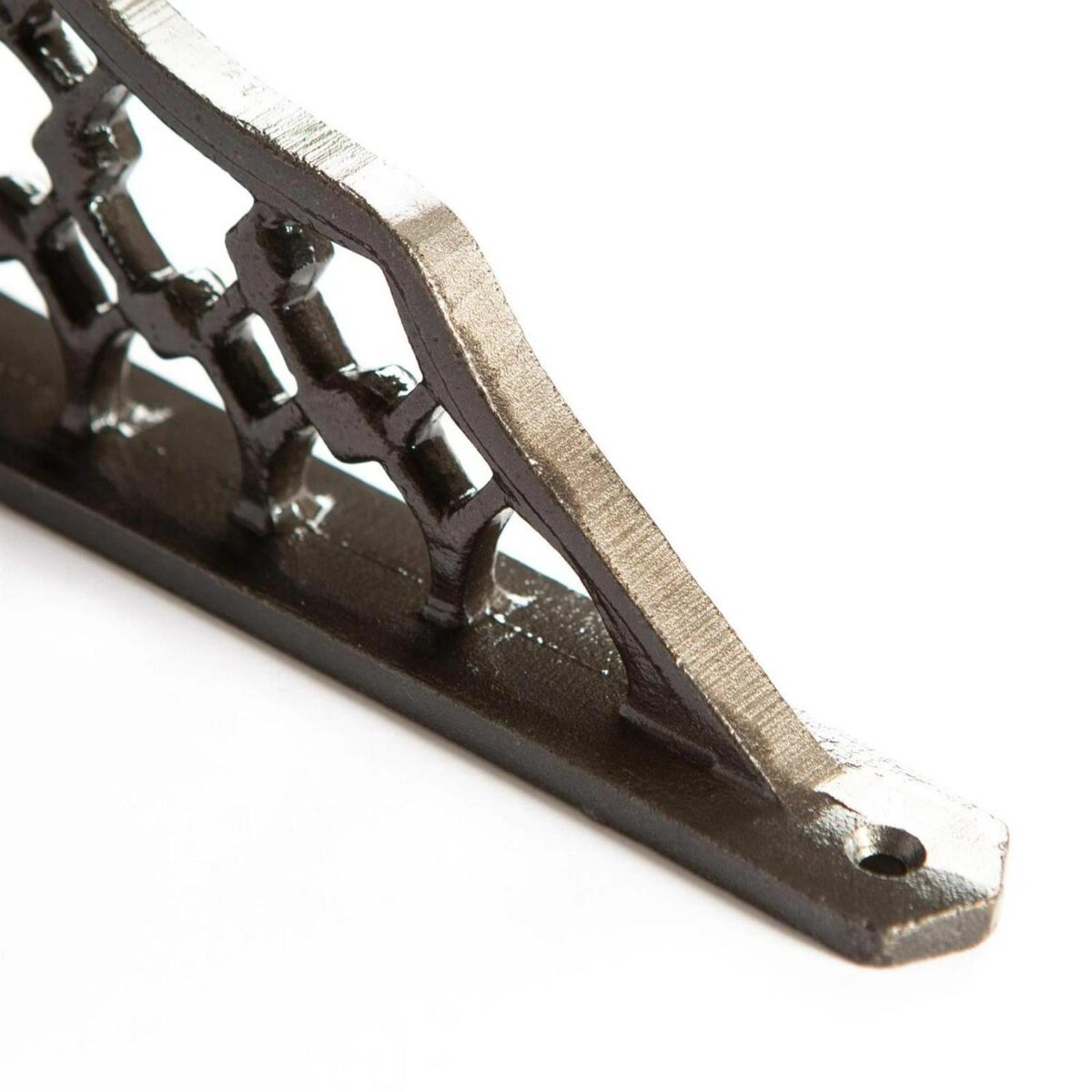 Honeycomb Iron Shelf Bracket Cast Iron Antique Vintage Wall Brackets D205mm Raw - Image 2
