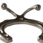 Horse Shoe Double Coat Hook Cast Iron Antique Vintage Style W100mm x H110mm Raw - Image 3