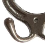 Horse Shoe Double Coat Hook Cast Iron Antique Vintage Style W100mm x H110mm Raw - Image 2