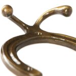 Horse Shoe Double Coat Hook Cast Iron Antique Vintage W100mm x H110mm Brass - Image 3