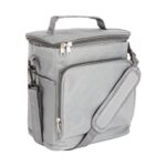 Insulated Cool Bag Lunch Picnic BBQ Cool Bag Shoulder Strap 24 x 27cm Grey