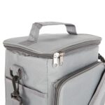 Insulated Cool Bag Lunch Picnic BBQ Cool Bag Shoulder Strap 24 x 27cm Grey - Image 5