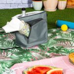 Insulated Cool Bag Lunch Picnic BBQ Cool Bag Shoulder Strap 24 x 27cm Grey - Image 6