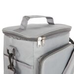 Insulated Cool Bag Lunch Picnic BBQ Cool Bag Shoulder Strap 24 x 27cm Grey - Image 5