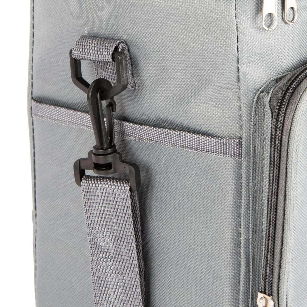 Insulated Cool Bag Lunch Picnic BBQ Cool Bag Shoulder Strap 24 x 27cm Grey - Image 4
