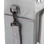 Insulated Cool Bag Lunch Picnic BBQ Cool Bag Shoulder Strap 24 x 27cm Grey - Image 4