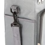 Insulated Cool Bag Lunch Picnic BBQ Cool Bag Shoulder Strap 24 x 27cm Grey - Image 4