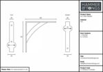 Iron Shelf Bracket Cast Iron Antique Vintage Wall Brackets D150mm Raw - Image 3