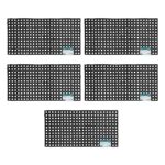 JVL Rondo Contract Rubber Floor Mat, 100 x 50 cm - 5 Pack