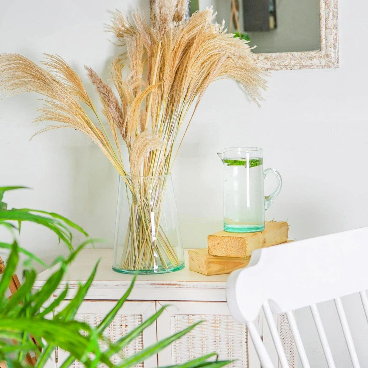 Jebel Recycled Glass Vase Decorative Home Flower Display Holder 3.5 Litre Clear - Image 5