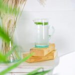 Jebel Recycled Glass Jug Water, Juice Carafe 1L Clear - Image 4