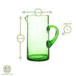 Jebel Recycled Glass Jug Water, Juice Carafe 1L Clear - Image 3