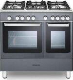 KENWOOD CK406SL 90 cm Dual Fuel Range Cooker - Slate Grey and Chrome