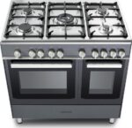 KENWOOD CK406SL 90 cm Dual Fuel Range Cooker - Slate Grey and Chrome - Image 6