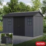 Keter Newton Plus 13ft 5  x 7ft 6  (4.1 x 2.3m) Storage Shed in 2 Configurations