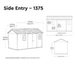 Keter Newton Plus 13ft 5  x 7ft 6  (4.1 x 2.3m) Storage Shed in 2 Configurations - Image 3