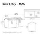 Keter Newton Plus 15ft 6  x 7ft 5  (4.7 x 2.3m) Storage Shed in 2 Configurations - Image 3