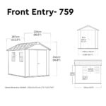 Keter Newton Plus 9ft 5  x 7ft 6  (2.9 x 2.3m) Storage Shed in 2 Configurations - Image 2