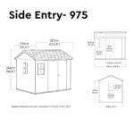Keter Newton Plus 9ft 5  x 7ft 6  (2.9 x 2.3m) Storage Shed in 2 Configurations - Image 3