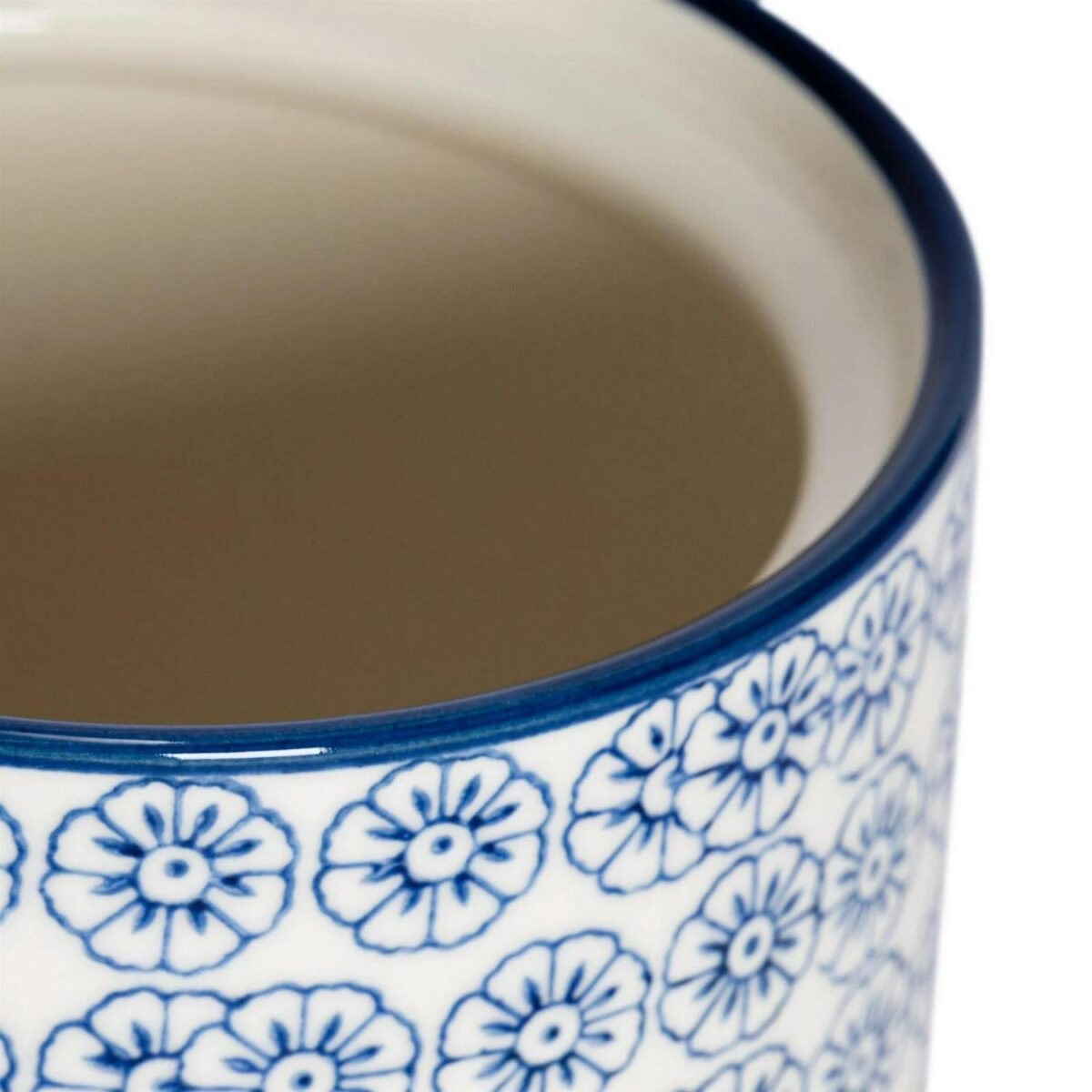 Kitchen Utensil Holder Pot Porcelain Kitchen Storage Blue Flower Design - Image 5
