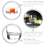LAV 12x Adora Shot Glasses Contemporary Glass Shooter Tumblers 80ml Clear - Image 2