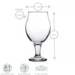 LAV 12x Angelina Tulip Beer Glasses Traditional Craft Ale Goblet with Stem 570ml - Image 3